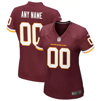 womens nike burgundy washington football team custom game j